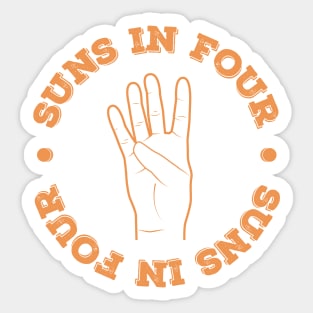 Suns in Four Design for Boys Men Girls Women Kids Sticker